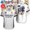 Real Madrid UEFA Champions League 2024 White Hawaiian Shirt