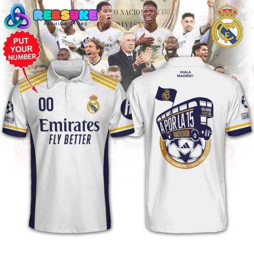 Real Madrid Laliga 2024 Hala Madrid Customized Polo Shirts