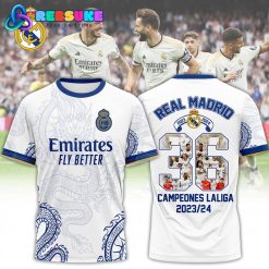 Real Madrid Laliga 23/24 Champions White Shirt