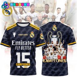 Real Madrid UEFA Champions League 2024 Champion Shirt