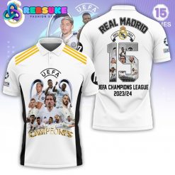 Real Madrid UEFA Champions League 2024 White Polo Shirts