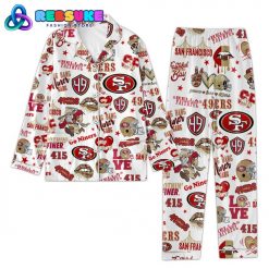 San Francisco 49ers Bang Band Niner Gang White Pajamas Set