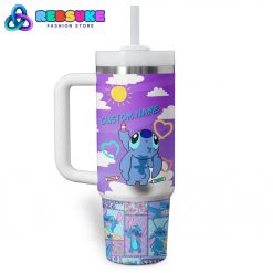 Stitch Funny Face Custom Name Stanley Tumbler