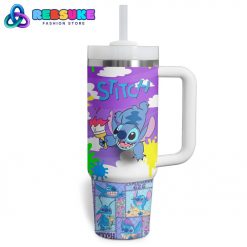 Stitch Funny Face Custom Name Stanley Tumbler