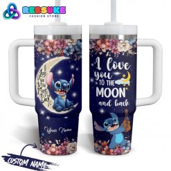 Stitch I Love You To Moon And Back Customized Stanley Tumbler