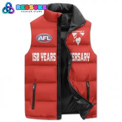 Sydney Swans AFL 150 Years Anniversary Sleeveless Puffer Down Vest