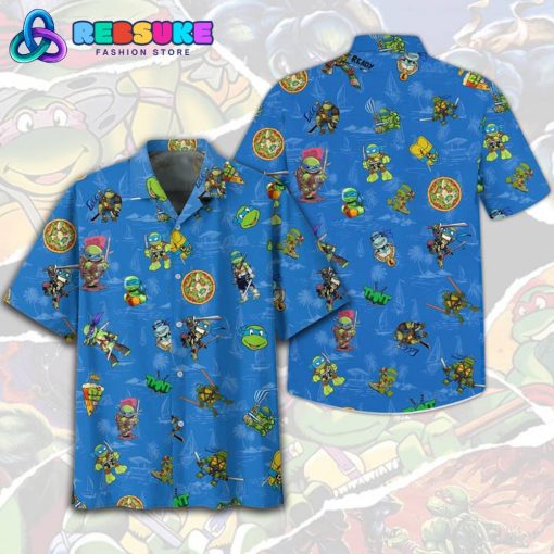Teenage Mutant Ninja Turtles Blue Hawaiian Shirt
