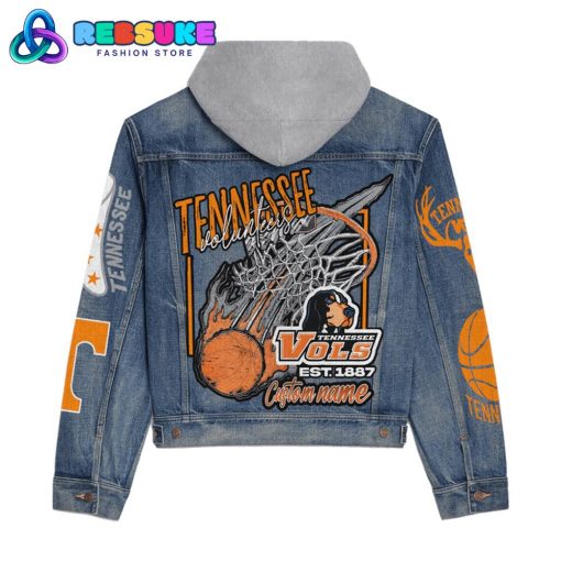 Tennessee Volunteers Custom Name Hoodie Denim Jacket