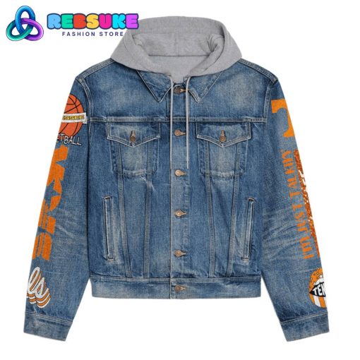 Tennessee Volunteers God First Family Second Hoodie Denim Jacket