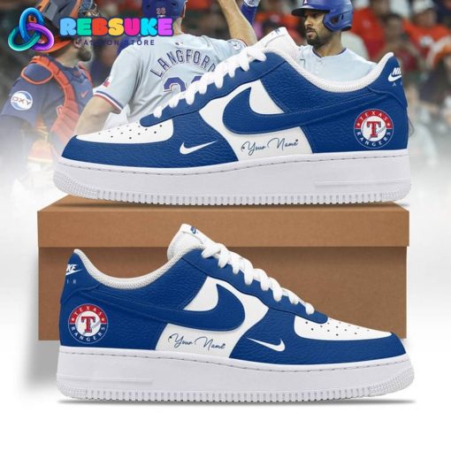 Texas Rangers MLB Customized Blue Air Force 1