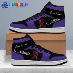 Usher American Singer Customized Purple Nike Air Jordan 1