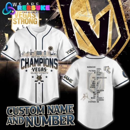 Vegas Golden Knights Champions NHL Final Baseball Jersey