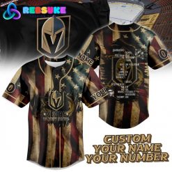 Vegas Golden Knights NHL America Flag Baseball Jersey