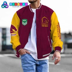 Brisbane Broncos NRL Custom Name Baseball Jacket