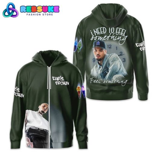 Chris Brown I Need To Feel Something Green Hoodie