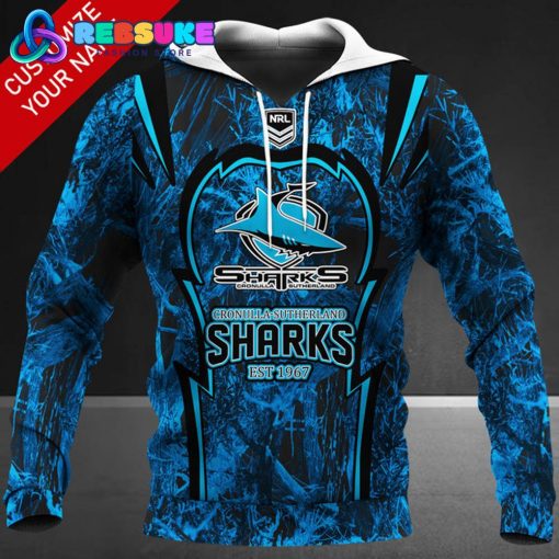 Cronulla-Sutherland Sharks NRL Personalized Hoodie
