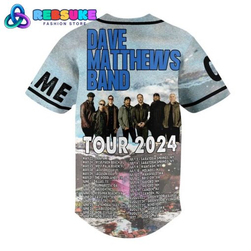 Dave Matthews Band Tour 2024 Custom Name Baseball Jersey