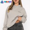 With Love In The Moment Oversized Hoodie Grey Marle White Fox