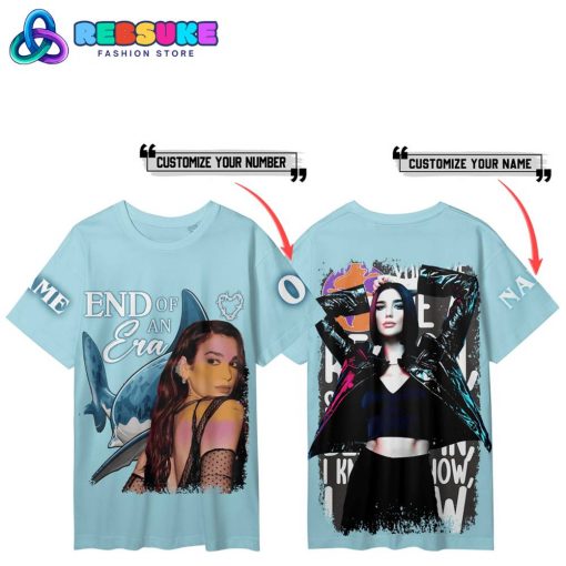 Dua Lipa End Of An Era Sky Blue Customized Shirt