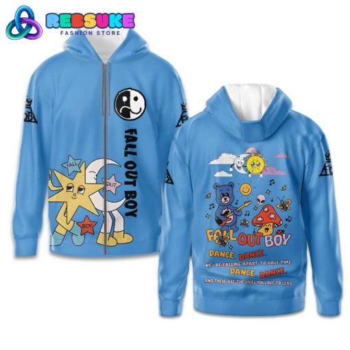 Fall Out Boy American Rock Band Blue Hoodie