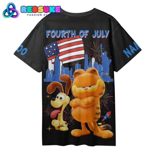 Garfield Happy Independence Day Black Shirt