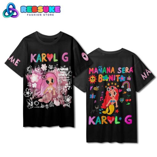 Karol G Singer Custom Name Black Shirt