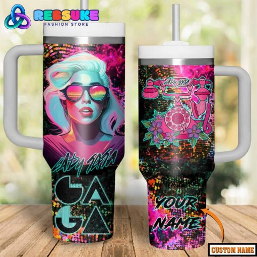 Lady Gaga Colorful Custom Name Stanley Tumbler