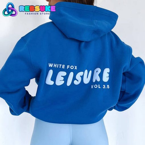 Leisure Series Oversized Hoodie Cobalt White Fox