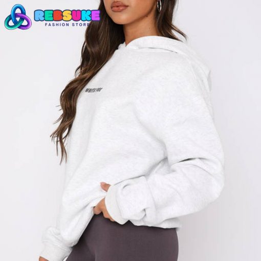 Leisure Series Oversized Hoodie Glacier Grey White Fox