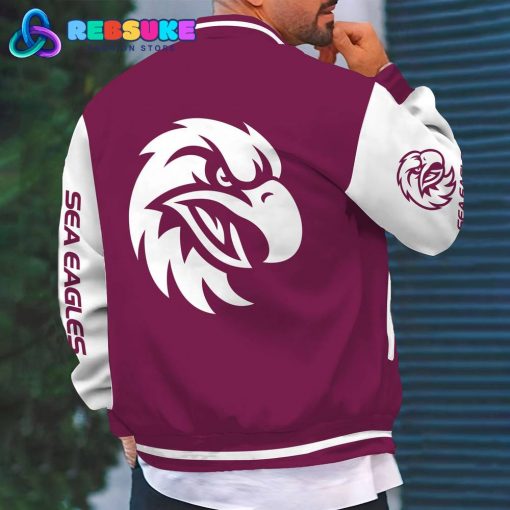 Manly-Warringah Sea Eagles NRL Custom Name Baseball Jacket