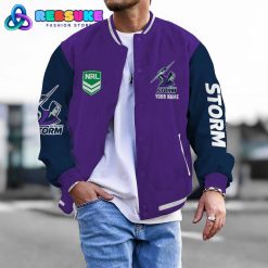 Melbourne Storm NRL Custom Name Baseball Jacket
