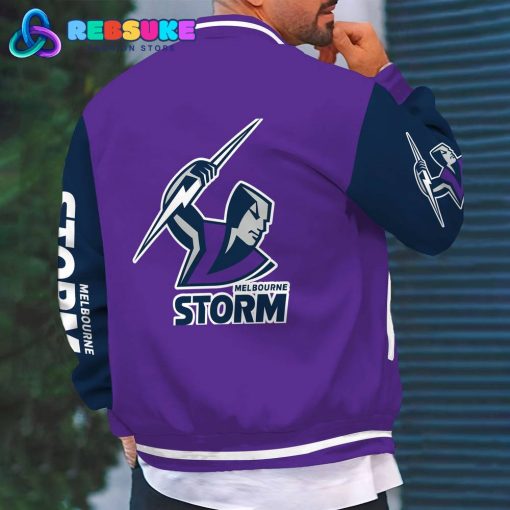 Melbourne Storm NRL Custom Name Baseball Jacket