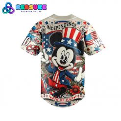 Mickey Mouse Happy Independence Day Customized Baseball Jersey