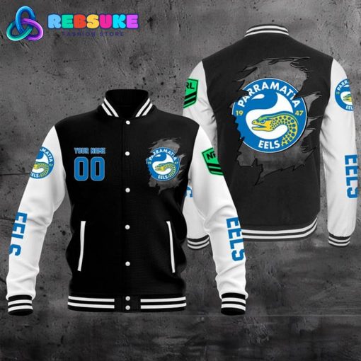 Parramatta Eels NRL Personalized Baseball Jacket