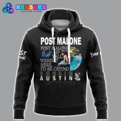 Post Malone World Tour Id Be Crying Black Hoodie