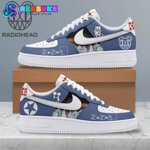 Radiohead English Rock Band Nike Blue Air Force 1