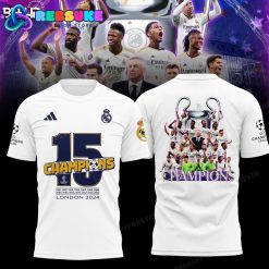 Real Madrid 15 Time Champions UCL White Shirt