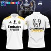 Real Madrid 15 Time Champions UCL Blue Polo Shirts