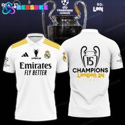 Real Madrid Champions London 24 Final Polo Shirts