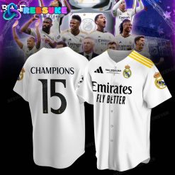 Real Madrid UCL 2024 Champions Baseball Jersey