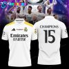Real Madrid 15 Time Champions UCL White Polo Shirts