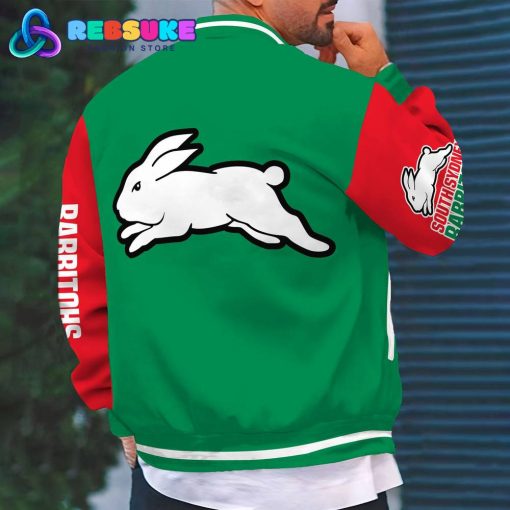 South Sydney Rabbitohs NRL Custom Name Baseball Jacket