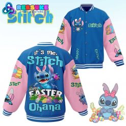 Stitch Happy Easter Ohana Baseball Jacket