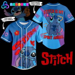 Stitch Is My Spirit Animal Custom Name Baseball Jersey