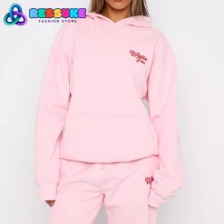 White Fox Be There For You Oversized Hoodie Pink