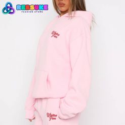 White Fox Be There For You Oversized Hoodie Pink