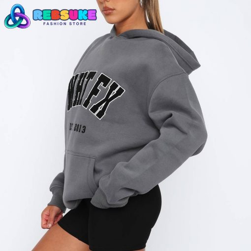 White Fox Give It Away Oversized Hoodie Charcoal