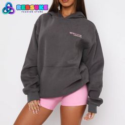 White Fox Hearts Not In It Oversized Hoodie Volcanic