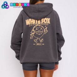 White Fox In My Feels Oversized Hoodie Volcanic