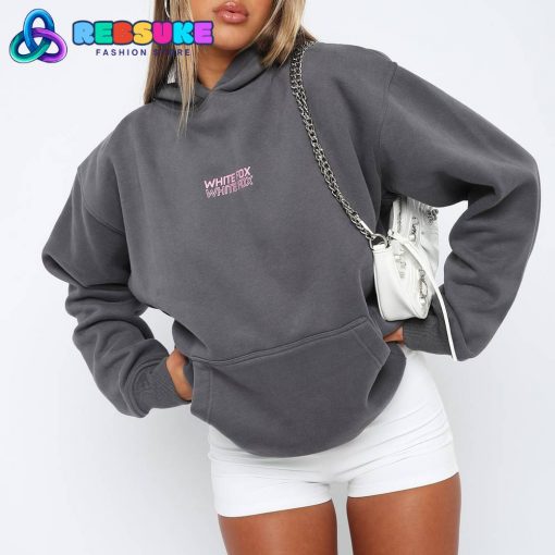 White Fox In Transit Oversized Hoodie Volcanic
